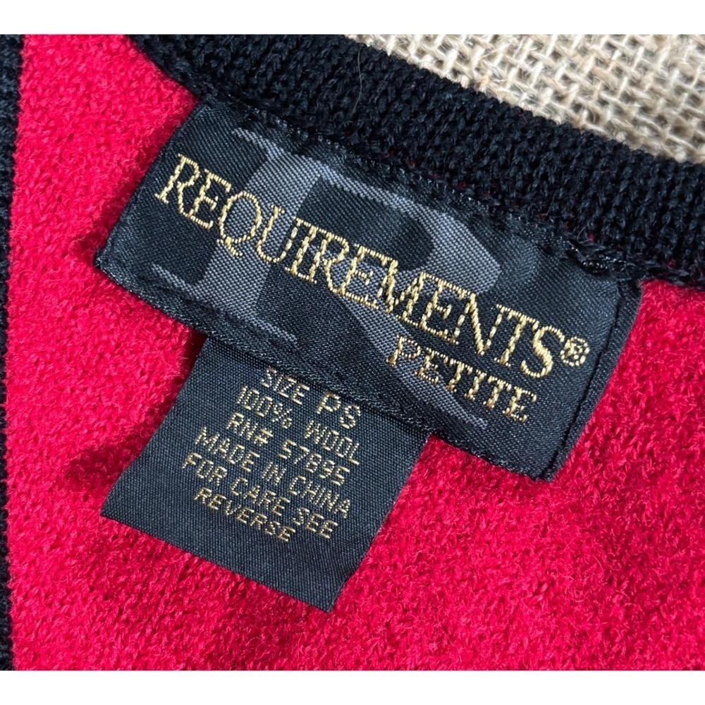 Vintage Scottie Dog Plaid Zip Up Wool Vest PS Cottage Core Twee DAMAGED READ - Picture 6 of 7